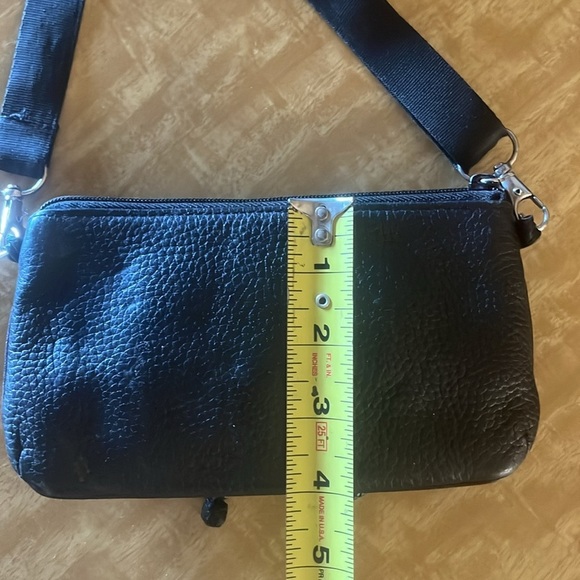 Brighton Black & Brown leather faux Crocodile texture Embossed Crossbody Bag - Picture 7 of 13